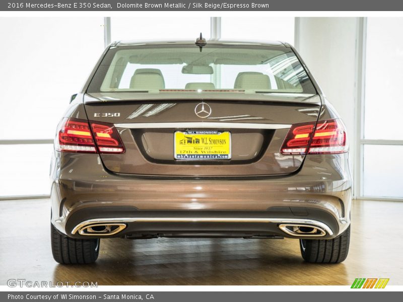 Dolomite Brown Metallic / Silk Beige/Espresso Brown 2016 Mercedes-Benz E 350 Sedan