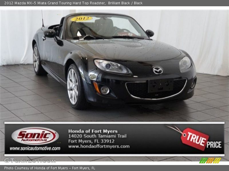 Brilliant Black / Black 2012 Mazda MX-5 Miata Grand Touring Hard Top Roadster