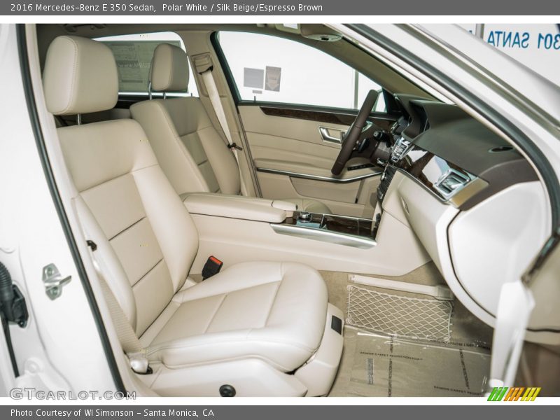 Polar White / Silk Beige/Espresso Brown 2016 Mercedes-Benz E 350 Sedan