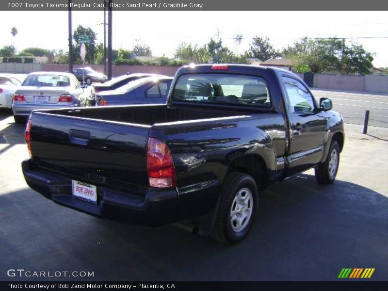 Black Sand Pearl / Graphite Gray 2007 Toyota Tacoma Regular Cab