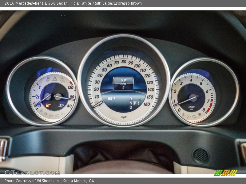 Polar White / Silk Beige/Espresso Brown 2016 Mercedes-Benz E 350 Sedan