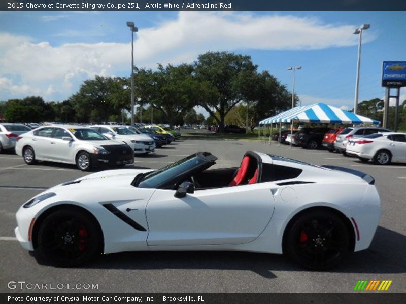 Arctic White / Adrenaline Red 2015 Chevrolet Corvette Stingray Coupe Z51