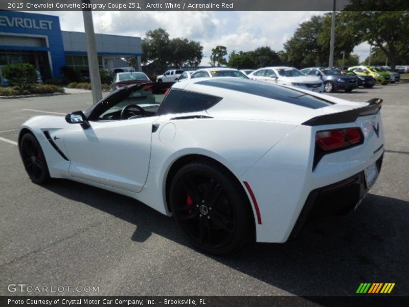 Arctic White / Adrenaline Red 2015 Chevrolet Corvette Stingray Coupe Z51