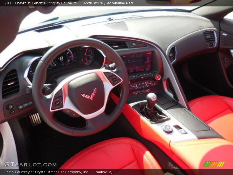 Arctic White / Adrenaline Red 2015 Chevrolet Corvette Stingray Coupe Z51