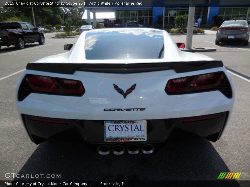 Arctic White / Adrenaline Red 2015 Chevrolet Corvette Stingray Coupe Z51