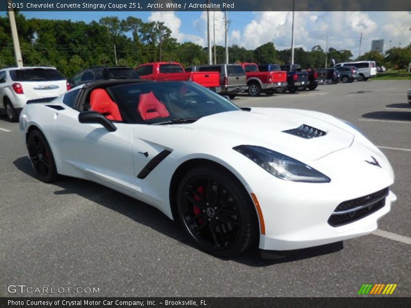 Arctic White / Adrenaline Red 2015 Chevrolet Corvette Stingray Coupe Z51