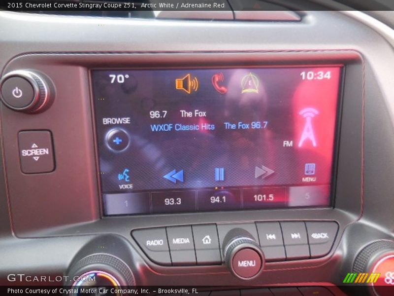 Arctic White / Adrenaline Red 2015 Chevrolet Corvette Stingray Coupe Z51