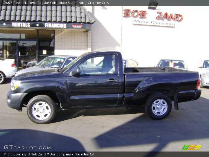 Black Sand Pearl / Graphite Gray 2007 Toyota Tacoma Regular Cab