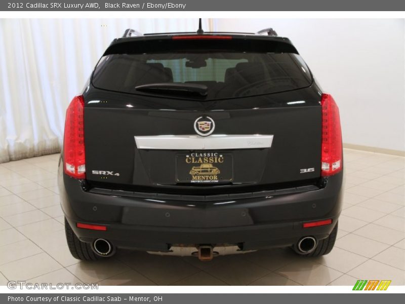 Black Raven / Ebony/Ebony 2012 Cadillac SRX Luxury AWD