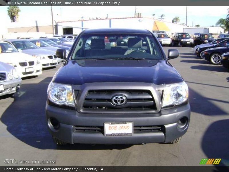 Black Sand Pearl / Graphite Gray 2007 Toyota Tacoma Regular Cab
