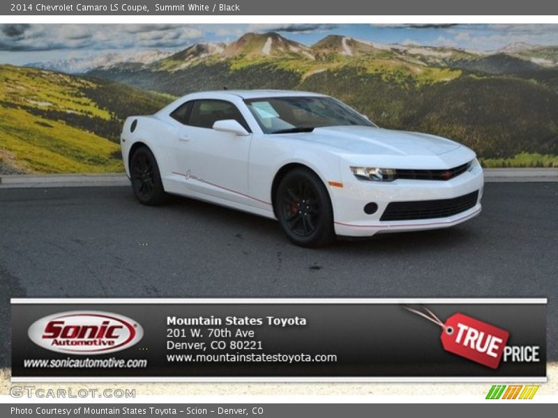 Summit White / Black 2014 Chevrolet Camaro LS Coupe