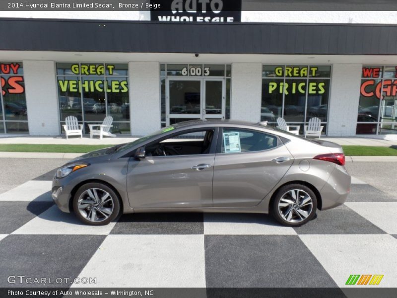 Bronze / Beige 2014 Hyundai Elantra Limited Sedan