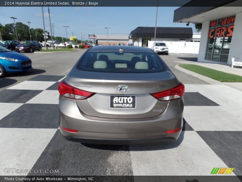 Bronze / Beige 2014 Hyundai Elantra Limited Sedan