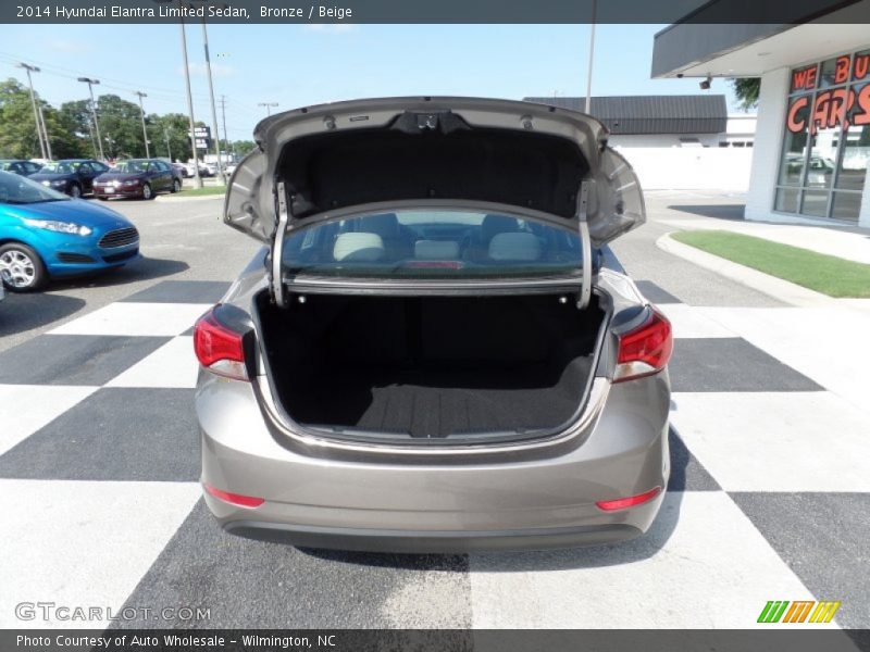 Bronze / Beige 2014 Hyundai Elantra Limited Sedan