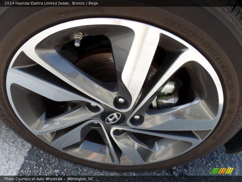 Bronze / Beige 2014 Hyundai Elantra Limited Sedan