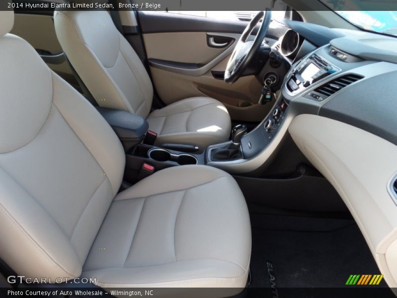 Bronze / Beige 2014 Hyundai Elantra Limited Sedan