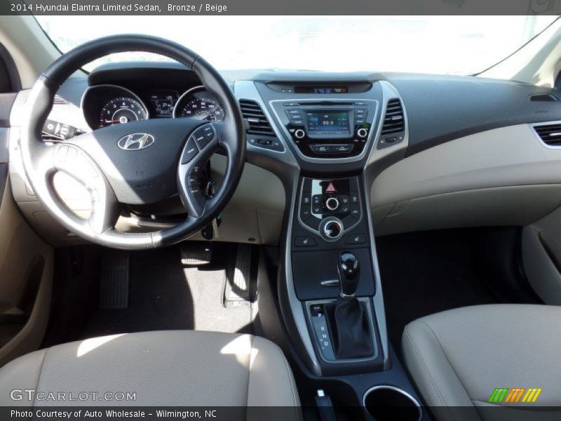 Bronze / Beige 2014 Hyundai Elantra Limited Sedan