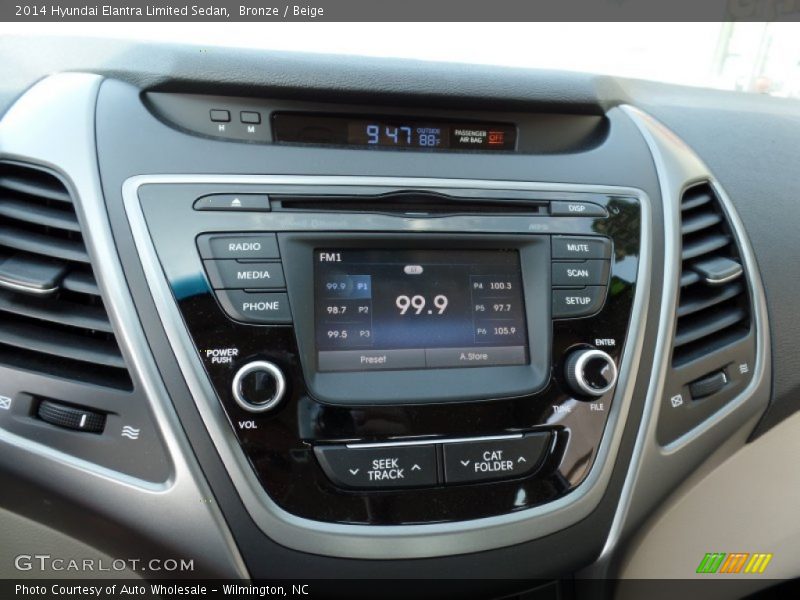 Bronze / Beige 2014 Hyundai Elantra Limited Sedan