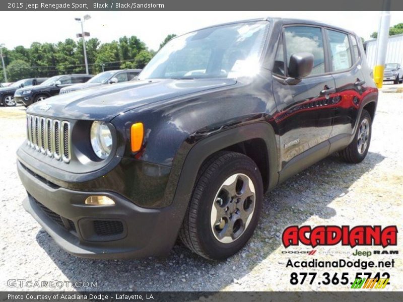 Black / Black/Sandstorm 2015 Jeep Renegade Sport