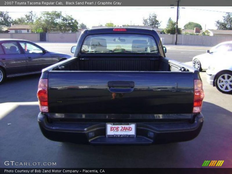 Black Sand Pearl / Graphite Gray 2007 Toyota Tacoma Regular Cab