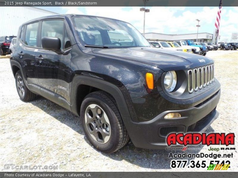 Black / Black/Sandstorm 2015 Jeep Renegade Sport