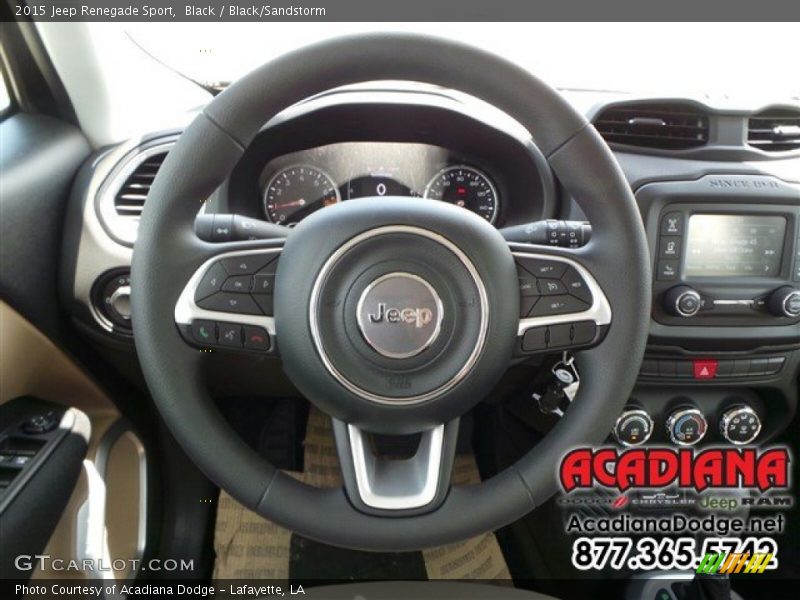 Black / Black/Sandstorm 2015 Jeep Renegade Sport