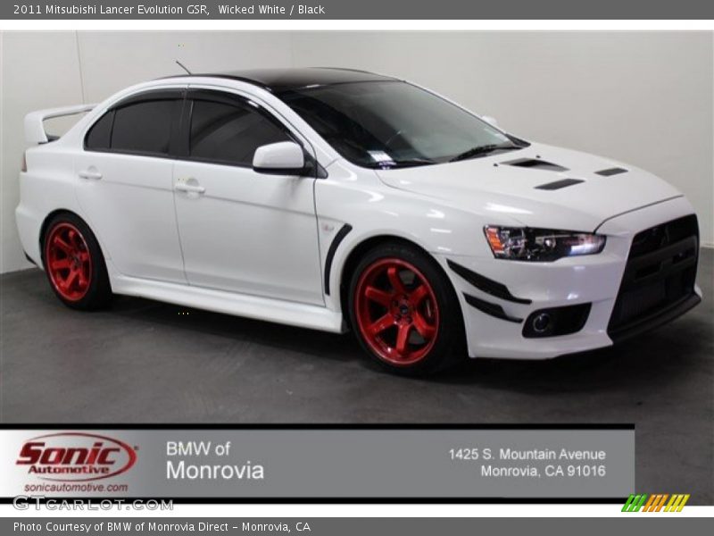 Wicked White / Black 2011 Mitsubishi Lancer Evolution GSR