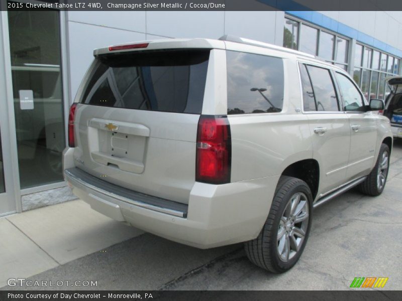 Champagne Silver Metallic / Cocoa/Dune 2015 Chevrolet Tahoe LTZ 4WD