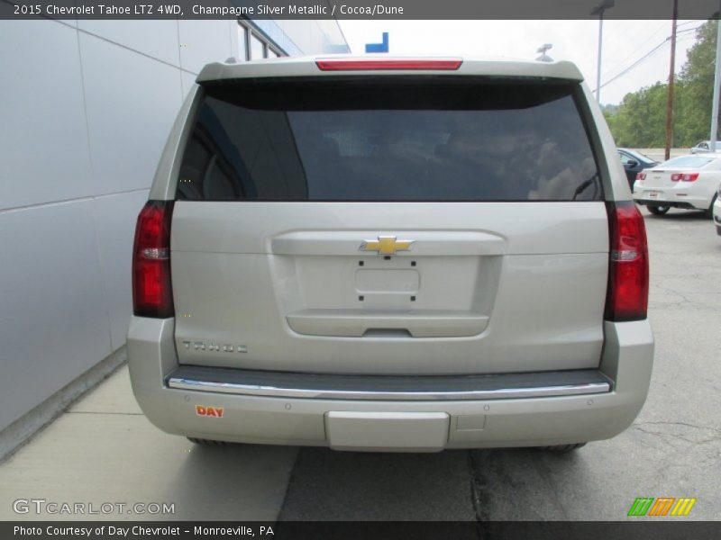 Champagne Silver Metallic / Cocoa/Dune 2015 Chevrolet Tahoe LTZ 4WD
