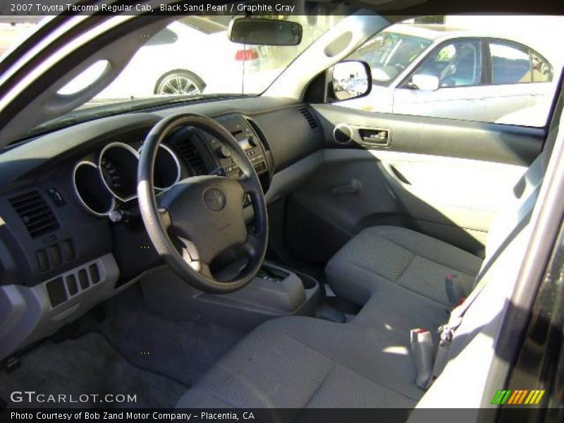 Black Sand Pearl / Graphite Gray 2007 Toyota Tacoma Regular Cab