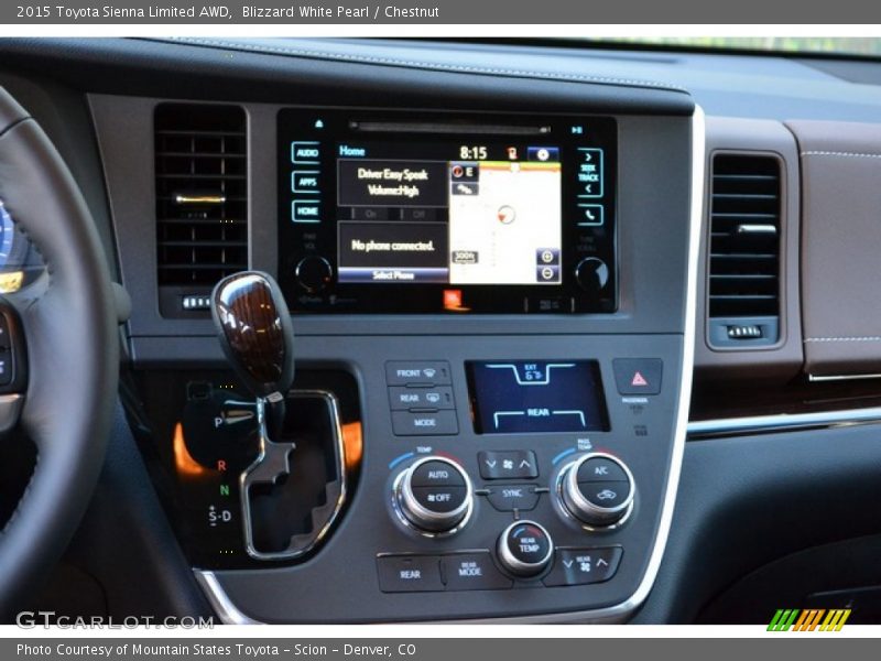 Blizzard White Pearl / Chestnut 2015 Toyota Sienna Limited AWD