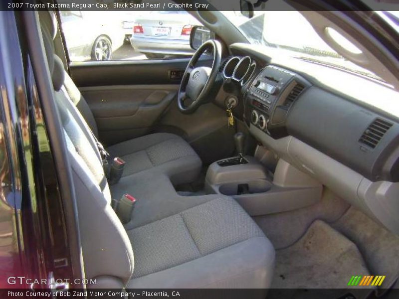 Black Sand Pearl / Graphite Gray 2007 Toyota Tacoma Regular Cab