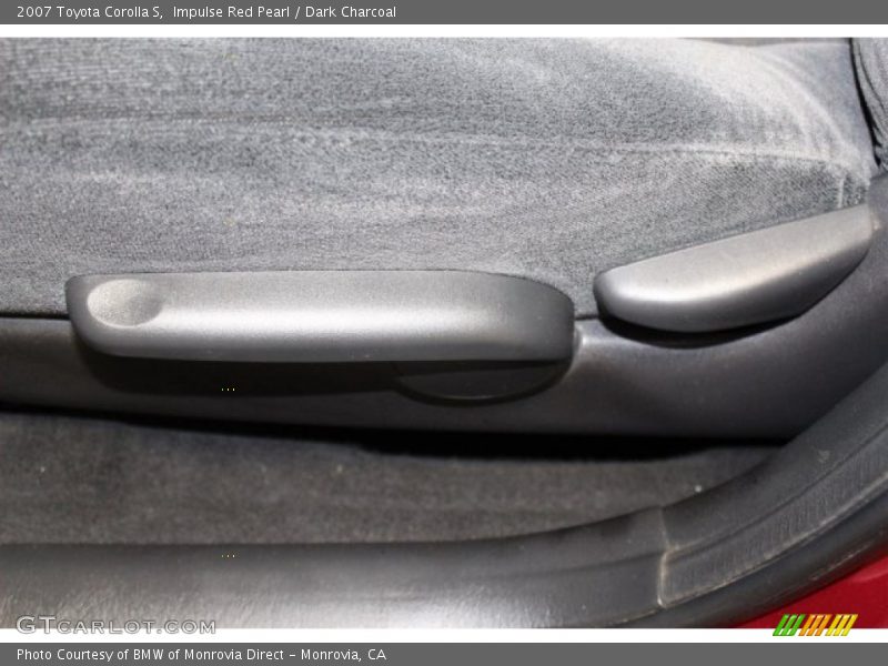 Impulse Red Pearl / Dark Charcoal 2007 Toyota Corolla S