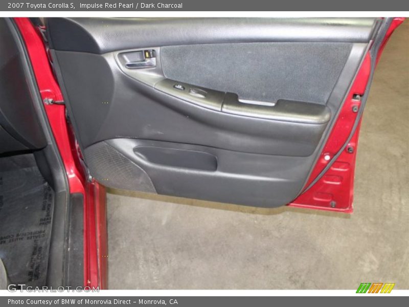Impulse Red Pearl / Dark Charcoal 2007 Toyota Corolla S