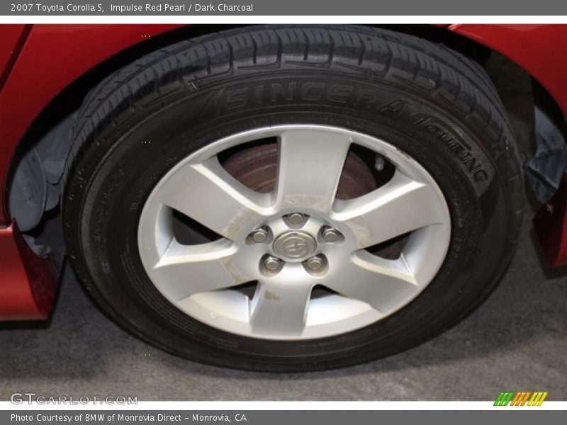 Impulse Red Pearl / Dark Charcoal 2007 Toyota Corolla S