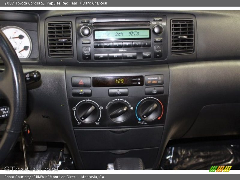 Impulse Red Pearl / Dark Charcoal 2007 Toyota Corolla S