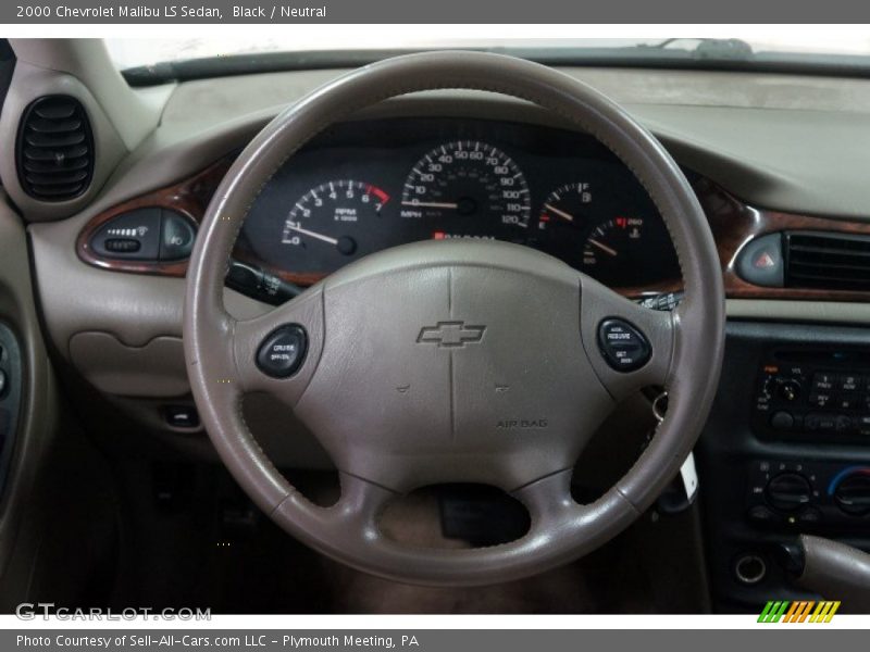 Black / Neutral 2000 Chevrolet Malibu LS Sedan