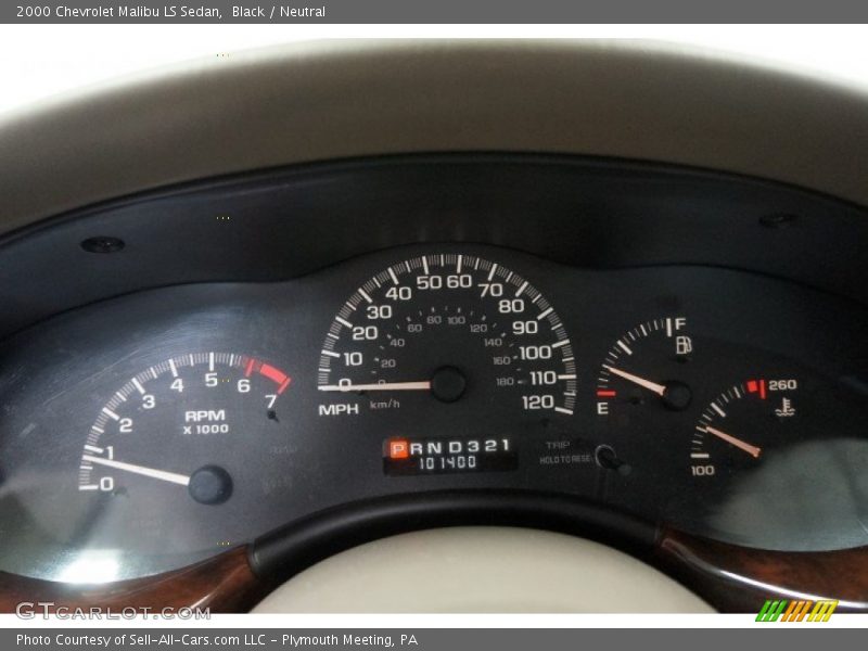 Black / Neutral 2000 Chevrolet Malibu LS Sedan