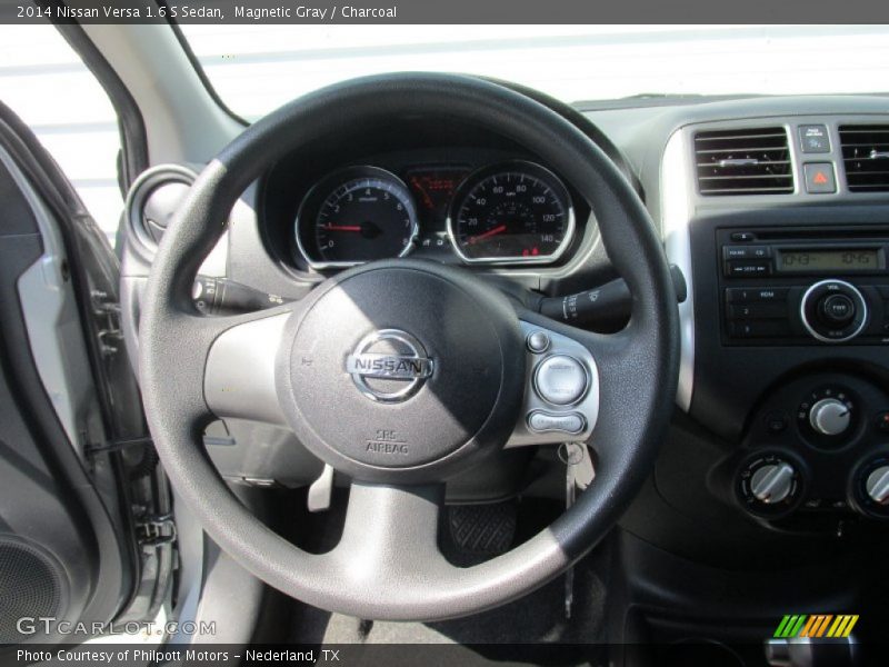 Magnetic Gray / Charcoal 2014 Nissan Versa 1.6 S Sedan