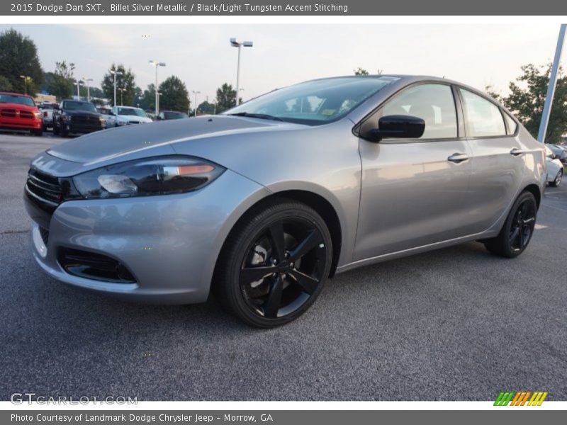 Billet Silver Metallic / Black/Light Tungsten Accent Stitching 2015 Dodge Dart SXT