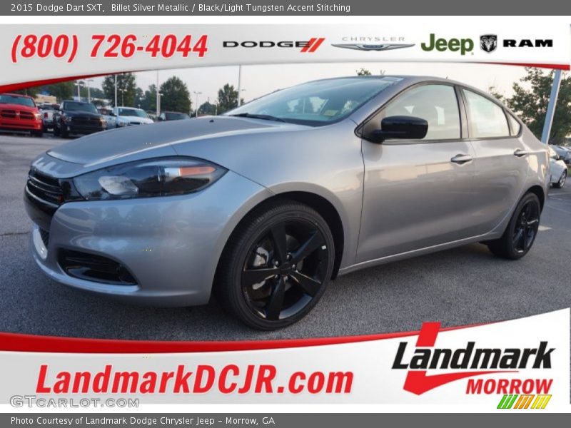 Billet Silver Metallic / Black/Light Tungsten Accent Stitching 2015 Dodge Dart SXT