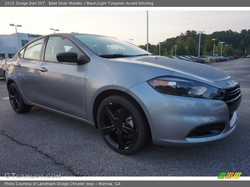 Billet Silver Metallic / Black/Light Tungsten Accent Stitching 2015 Dodge Dart SXT