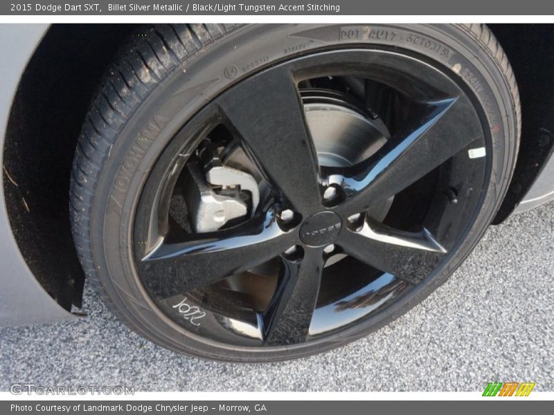 Billet Silver Metallic / Black/Light Tungsten Accent Stitching 2015 Dodge Dart SXT