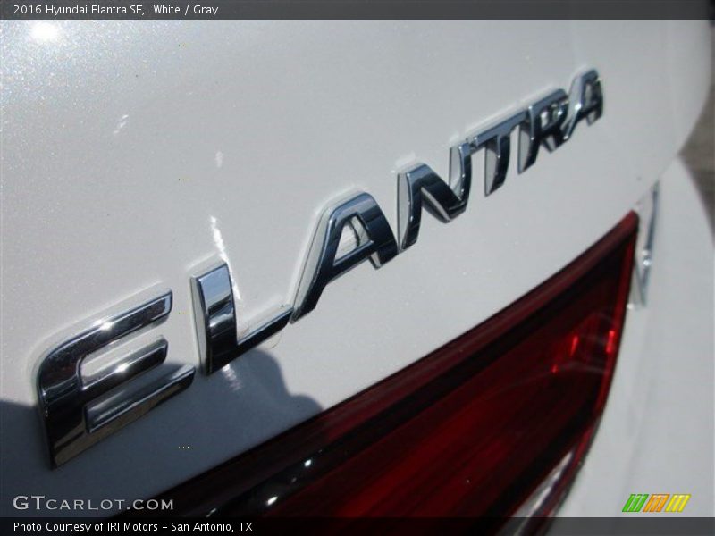White / Gray 2016 Hyundai Elantra SE