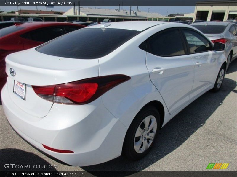 White / Gray 2016 Hyundai Elantra SE
