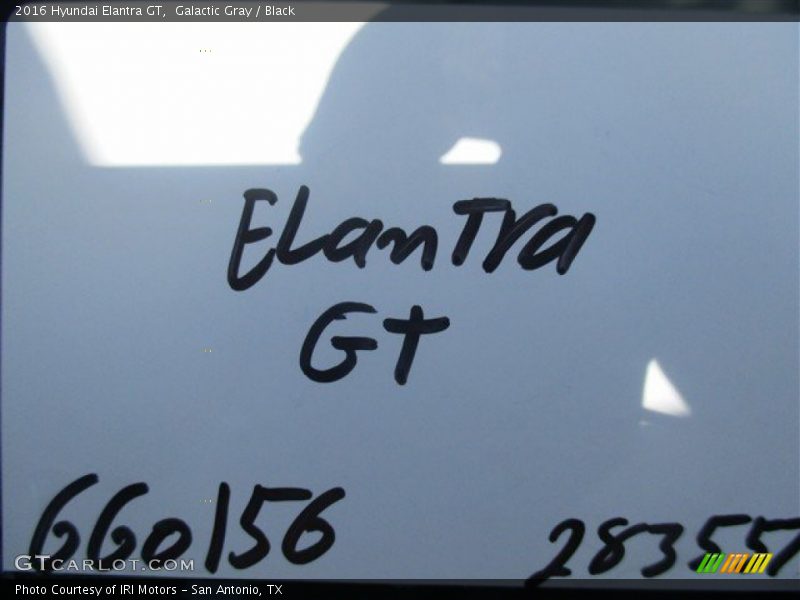 Galactic Gray / Black 2016 Hyundai Elantra GT