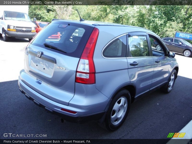 Glacier Blue Metallic / Gray 2010 Honda CR-V LX AWD