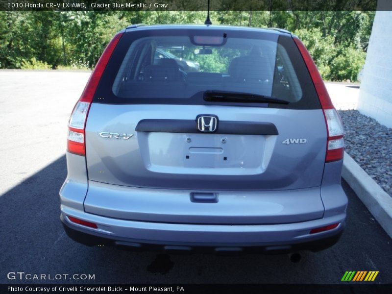 Glacier Blue Metallic / Gray 2010 Honda CR-V LX AWD