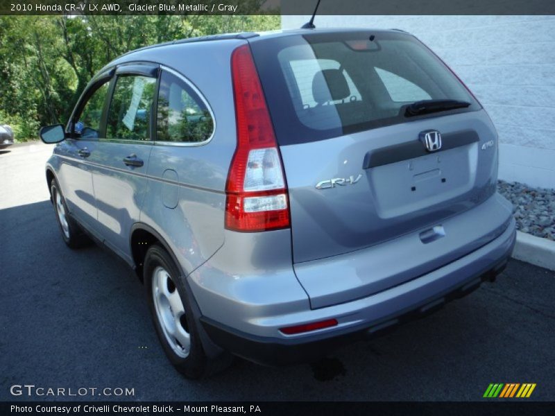 Glacier Blue Metallic / Gray 2010 Honda CR-V LX AWD