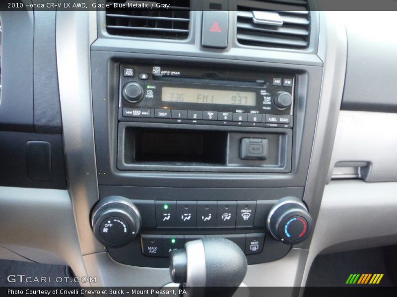 Glacier Blue Metallic / Gray 2010 Honda CR-V LX AWD